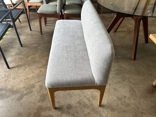 Rosin 53" Armless Banquette - Natural Oak And Hestia Gray