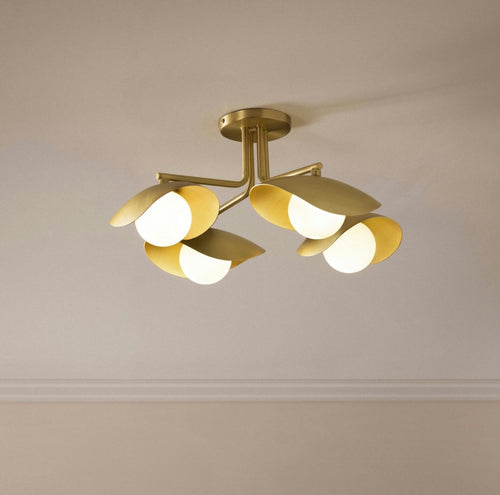 Coy Flushmount Ceiling Light - Brass