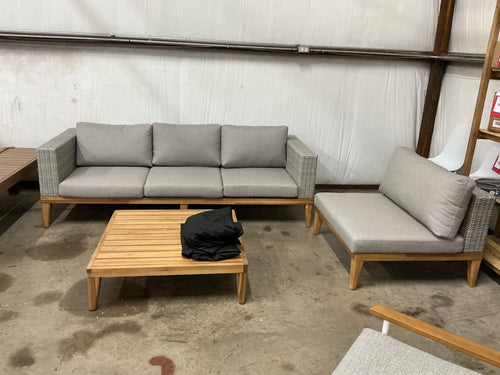 Urba 88.5" Outdoor Sofa Set - Beach Sand & Covers