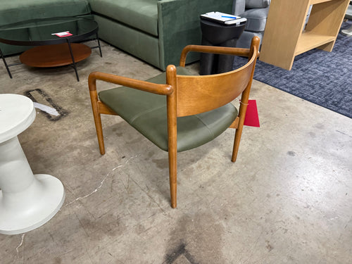Lento 25" Leather Lounge Chair - Charme Green