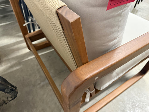 Laholm 36.5" Outdoor Lounge Chair & Cover - Dravite Ivory