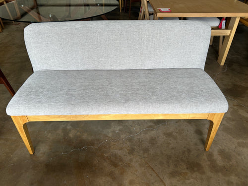 Rosin 53" Armless Banquette - Natural Oak And Hestia Gray