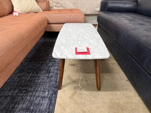 Vena 43.5" Marble Coffee Table - Walnut