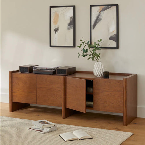 Torme 72" Media Unit - Smoked Oak