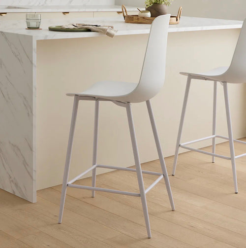 Set of 3 Svelti Counter Stools - Pure White