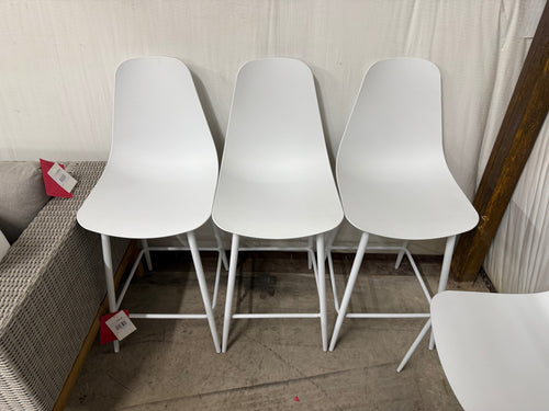 Set of 3 Svelti Counter Stools - Pure White