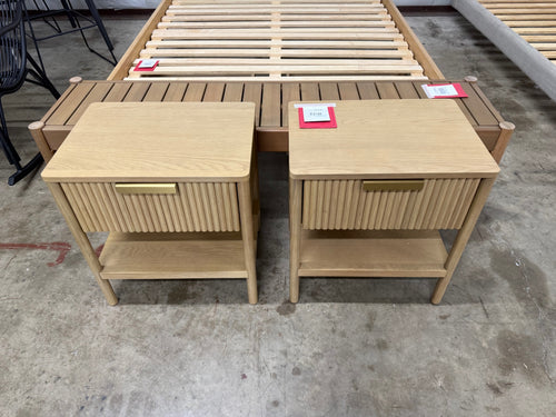 Pair of Liv 1-Drawer Nightstands - White Oak