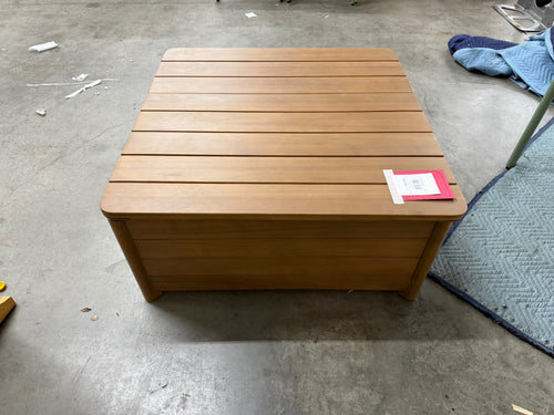 Elise 34.75" Outdoor Storage Coffee Table - Light Eucalyptus