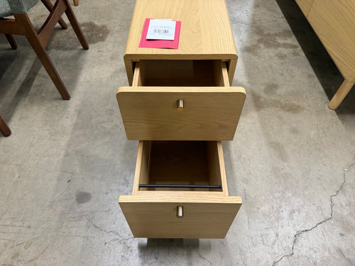 Krossa 12" File Cabinet - White Oak