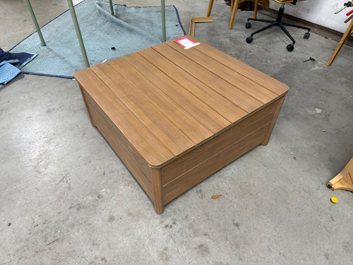Elise 34.75" Outdoor Storage Coffee Table - Light Eucalyptus