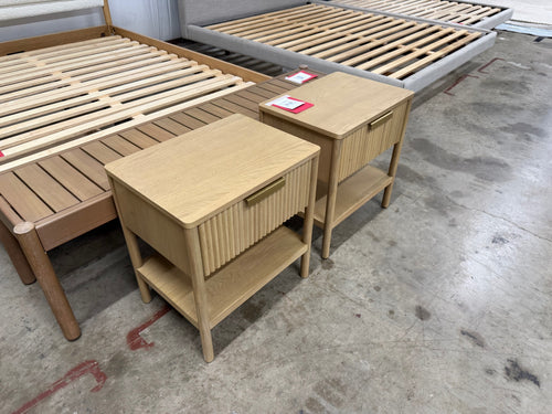 Pair of Liv 1-Drawer Nightstands - White Oak