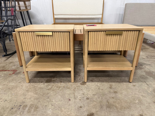 Pair of Liv 1-Drawer Nightstands - White Oak