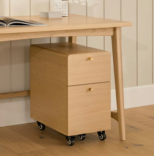Krossa 12" File Cabinet - White Oak
