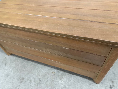 Elise 34.75" Outdoor Storage Coffee Table - Light Eucalyptus