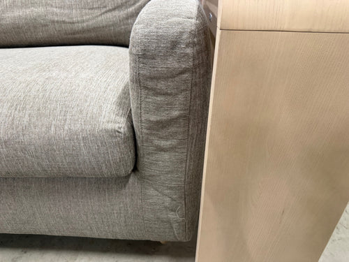 Vati 114" Left Storage Sleeper Sectional - Natural Oak And Buckler Brown