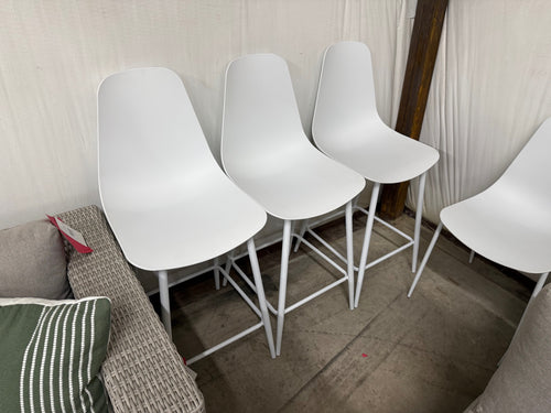 Set of 3 Svelti Counter Stools - Pure White