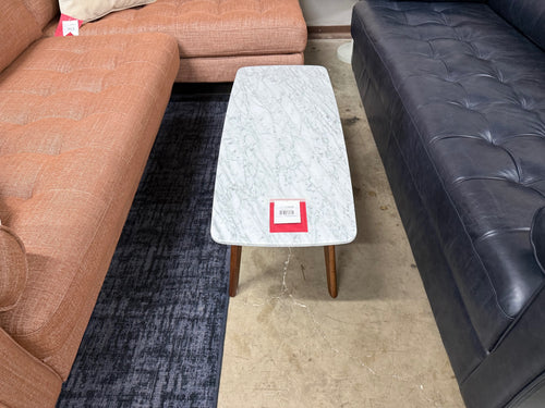 Vena 43.5" Marble Coffee Table - Walnut