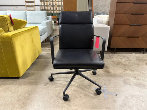 Gerven Leather Office Chair - Oxford Black