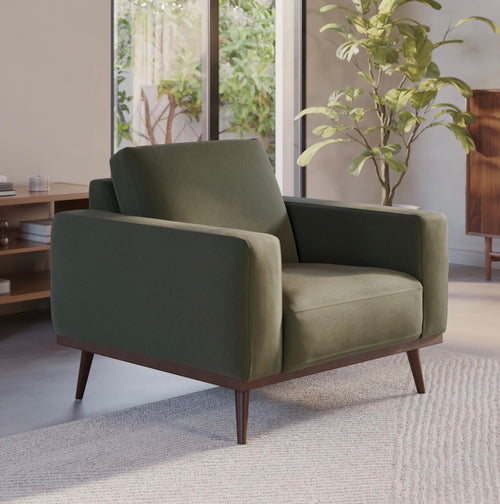 Rhett 38.5" Lounge Chair - Felted Green