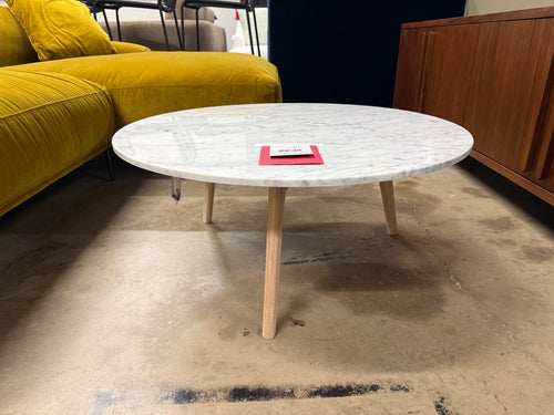 Mara 31.5" Marble Coffee Table - Oak