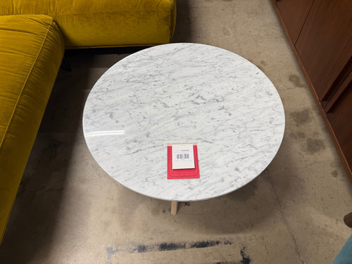 Mara 31.5" Marble Coffee Table - Oak