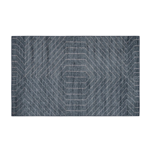 Parallel 5 X 8 Rug - Wave Blue / White