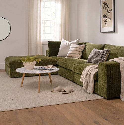 Mara 31.5" Marble Coffee Table - Oak