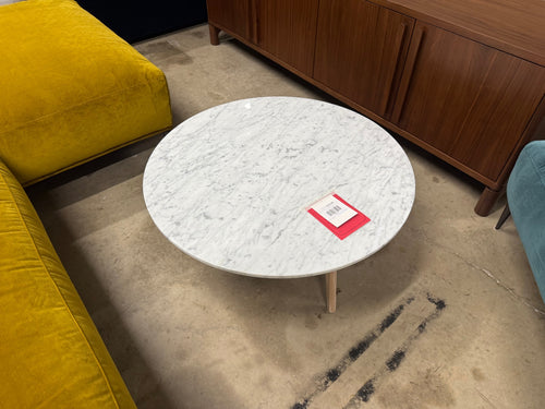 Mara 31.5" Marble Coffee Table - Oak