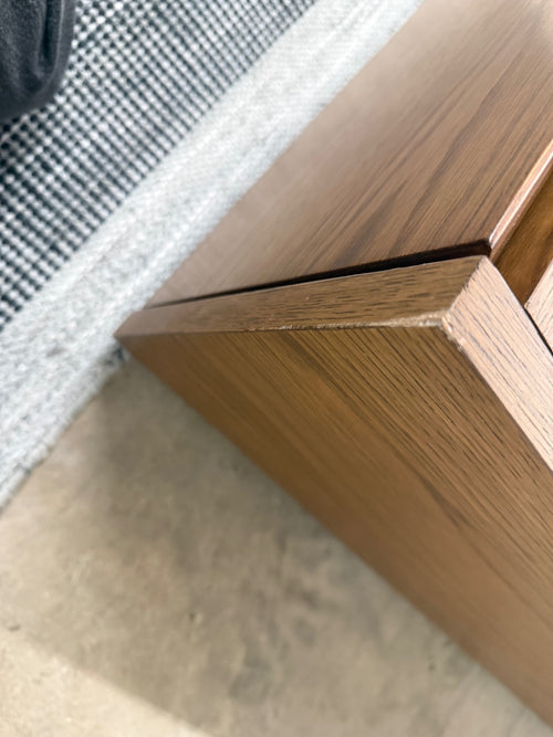 Leif Full Platform Storage Bed - Smoked Oak