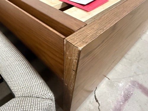 Leif Full Platform Storage Bed - Smoked Oak