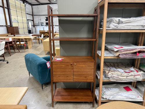 Krossa 31.5" Shelving Unit With Storage - Walnut