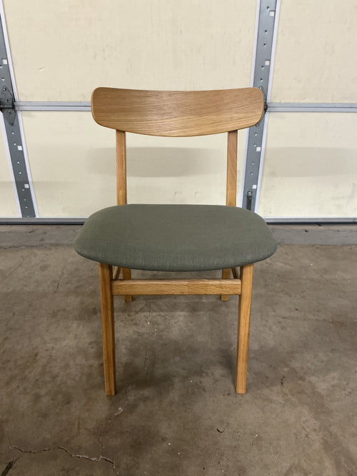 Set of 6 Ecole Dining Chairs - Oak And Welsh Green
