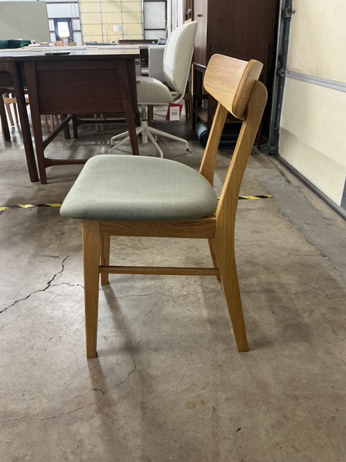 Set of 6 Ecole Dining Chairs - Oak And Welsh Green