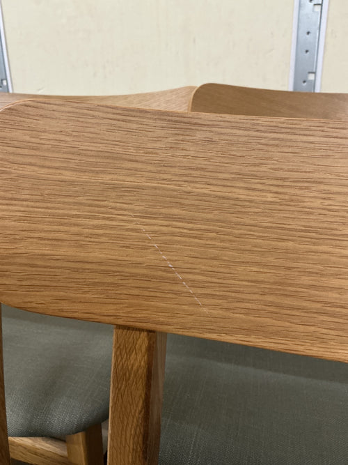 Set of 6 Ecole Dining Chairs - Oak And Welsh Green