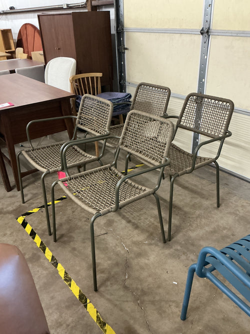 Set of 4 Manna Outdoor Dining Chairs - Grove Green