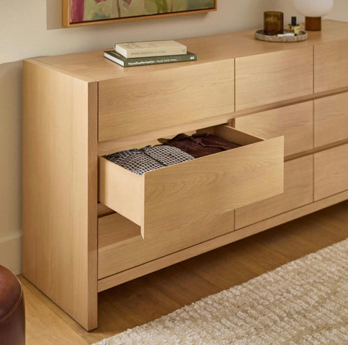 Leif 9-Drawer Triple Dresser - White Oak
