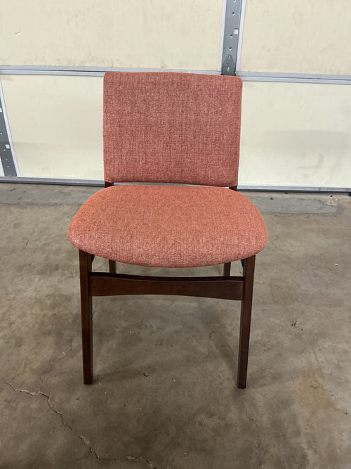 Set of 4 Nosh Dining Chairs - Walnut And Rosehip Orange