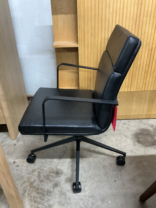 Gerven Leather Office Chair - Oxford Black
