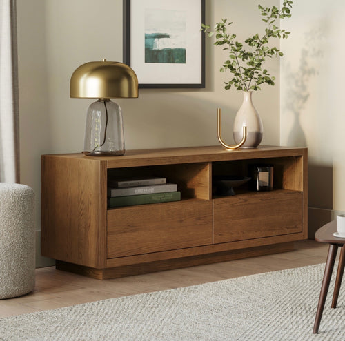 Leif 54" Media Unit - Smoked Oak