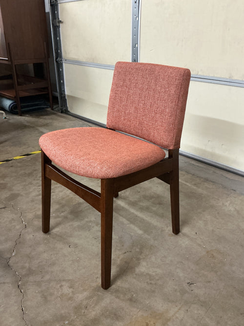 Set of 4 Nosh Dining Chairs - Walnut And Rosehip Orange