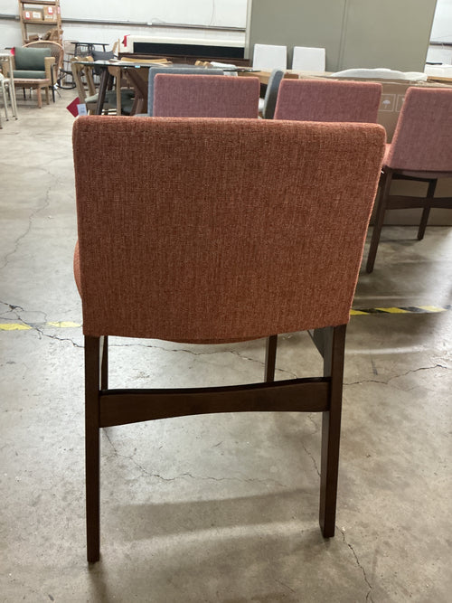 Set of 4 Nosh Dining Chairs - Walnut And Rosehip Orange