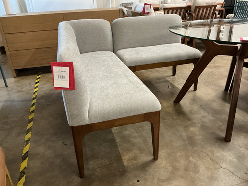 Rosin Banquette Set - Smoked Oak And Hestia Gray
