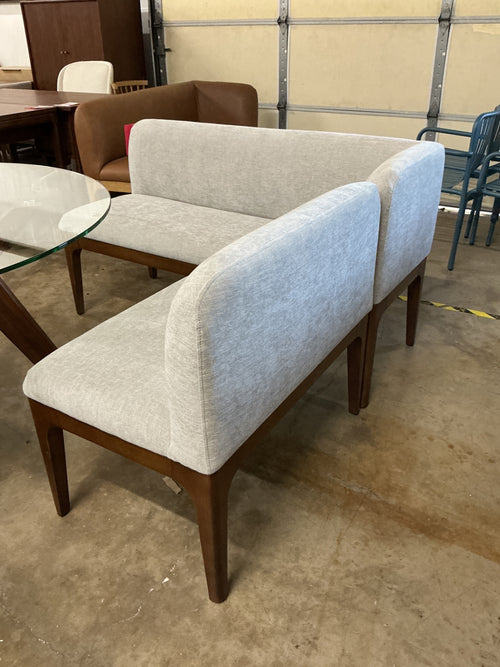 Rosin Banquette Set - Smoked Oak And Hestia Gray