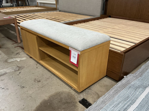 Kouva 47" Bench - Natural Oak And Santolina Gray