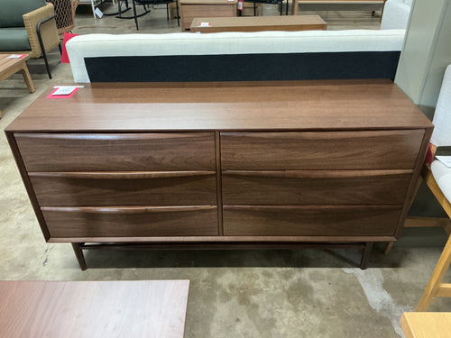 Lenia 6-Drawer Double Dresser - Walnut
