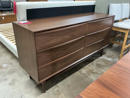 Lenia 6-Drawer Double Dresser - Walnut