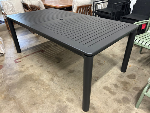 Fisk 75.5" - 96" Outdoor Extendable Dining Table - Black
