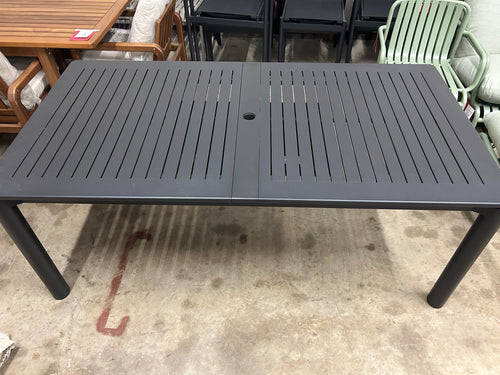 Fisk 75.5" - 96" Outdoor Extendable Dining Table - Black