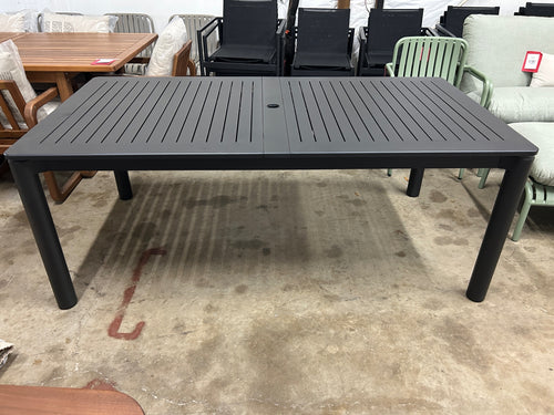 Fisk 75.5" - 96" Outdoor Extendable Dining Table - Black