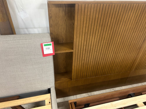 Kouva Queen Storage Headboard - Smoked Oak